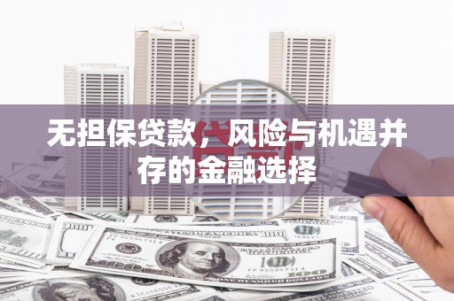 昭化无担保贷款，风险与机遇并存的金融选择