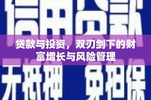昭化贷款与投资，双刃剑下的财富增长与风险管理