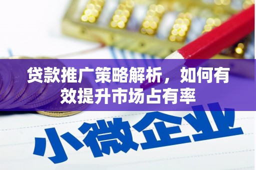 昭化贷款推广策略解析，如何有效提升市场占有率