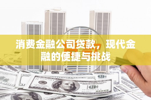 昭化消费金融公司贷款，现代金融的便捷与挑战