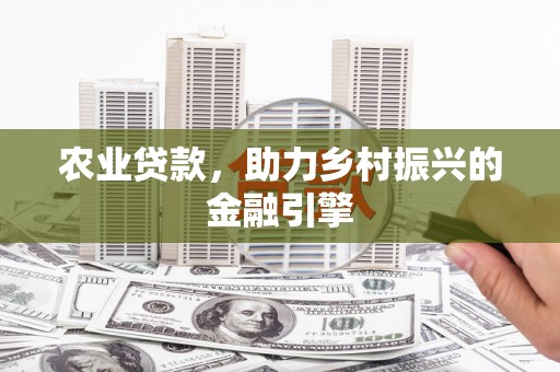 昭化农业贷款，助力乡村振兴的金融引擎
