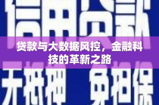 昭化贷款与大数据风控，金融科技的革新之路
