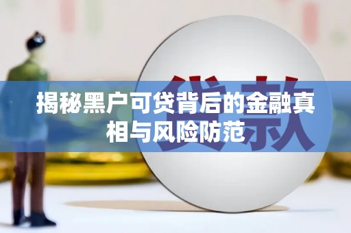 昭化揭秘黑户可贷背后的金融真相与风险防范
