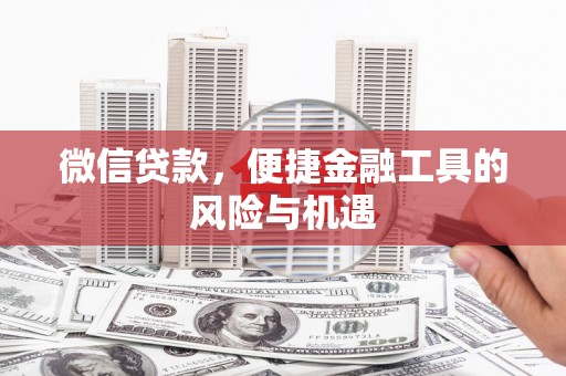昭化微信贷款，便捷金融工具的风险与机遇
