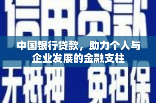 昭化中国银行贷款，助力个人与企业发展的金融支柱