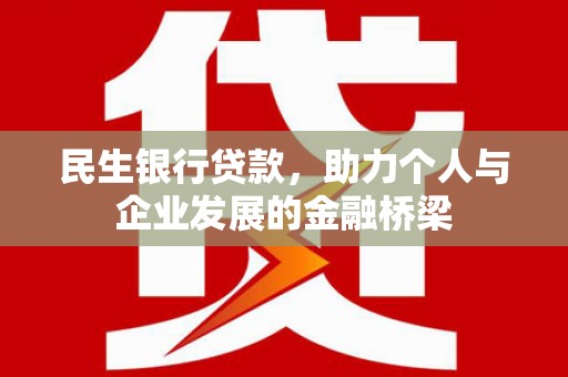 昭化民生银行贷款，助力个人与企业发展的金融桥梁