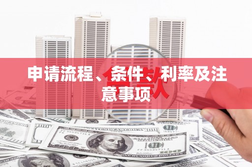 昭化申请流程、条件、利率及注意事项