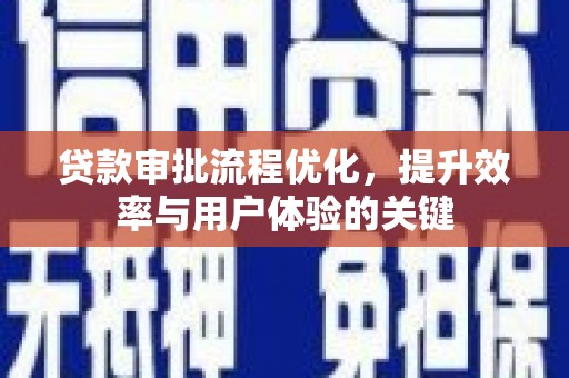昭化贷款审批流程优化，提升效率与用户体验的关键