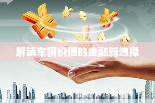 昭化解锁车辆价值的金融新选择