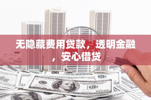 昭化无隐藏费用贷款，透明金融，安心借贷