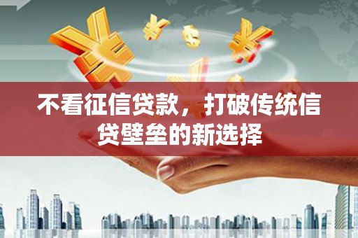 昭化不看征信贷款，打破传统信贷壁垒的新选择