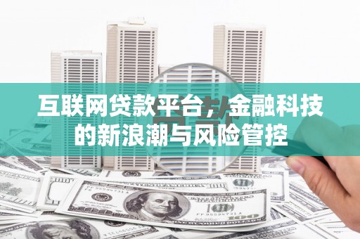 昭化互联网贷款平台，金融科技的新浪潮与风险管控