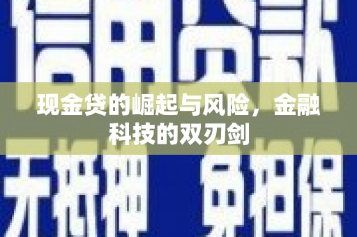 昭化现金贷的崛起与风险，金融科技的双刃剑
