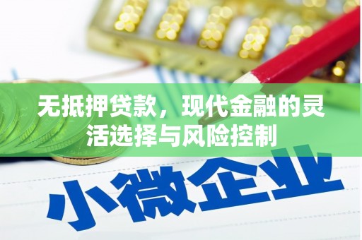 昭化无抵押贷款，现代金融的灵活选择与风险控制