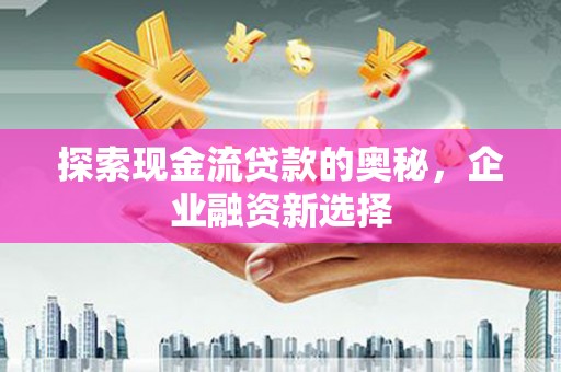 昭化探索现金流贷款的奥秘，企业融资新选择