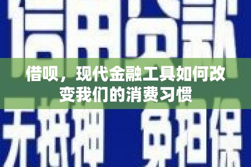昭化借呗，现代金融工具如何改变我们的消费习惯
