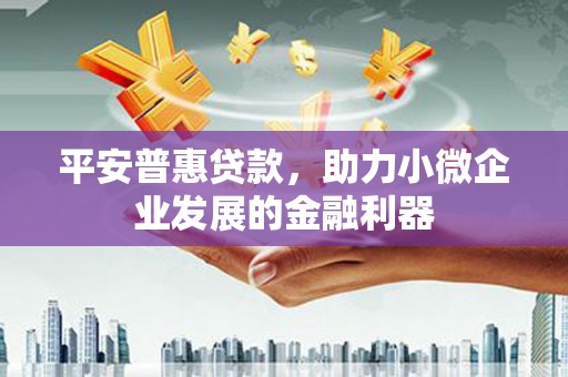 昭化平安普惠贷款，助力小微企业发展的金融利器