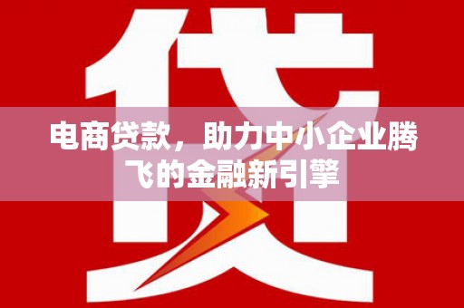 昭化电商贷款，助力中小企业腾飞的金融新引擎