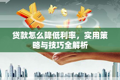 昭化贷款怎么降低利率，实用策略与技巧全解析