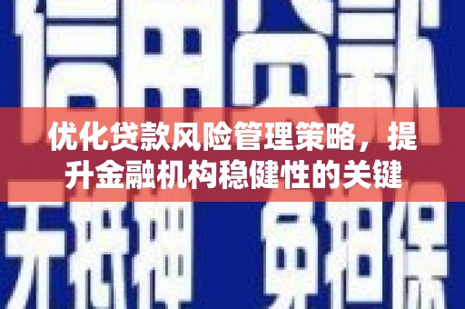 昭化优化贷款风险管理策略，提升金融机构稳健性的关键