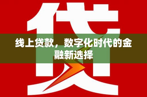 昭化线上贷款，数字化时代的金融新选择