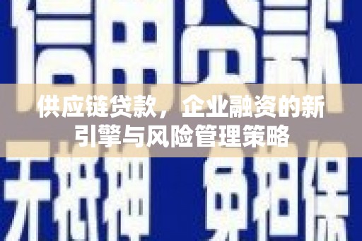 昭化供应链贷款，企业融资的新引擎与风险管理策略