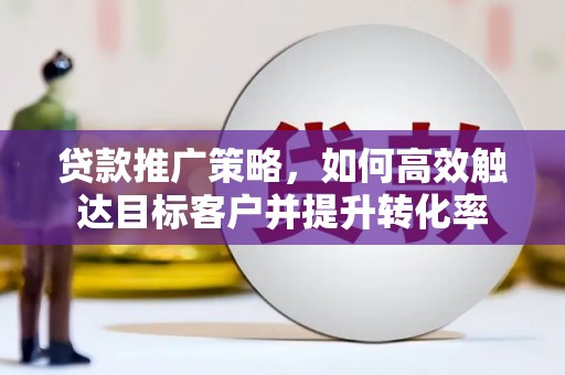 昭化贷款推广策略，如何高效触达目标客户并提升转化率