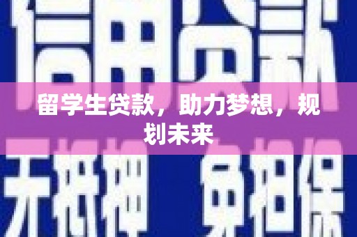 昭化留学生贷款，助力梦想，规划未来