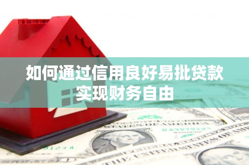 昭化如何通过信用良好易批贷款实现财务自由