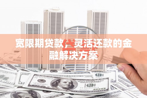 昭化宽限期贷款，灵活还款的金融解决方案