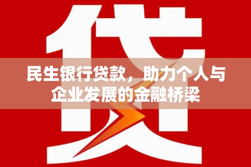昭化民生银行贷款，助力个人与企业发展的金融桥梁