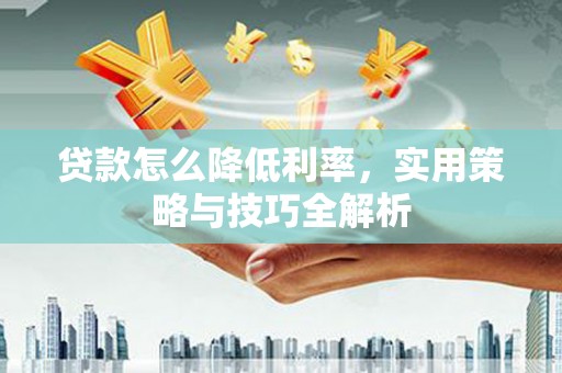 昭化贷款怎么降低利率，实用策略与技巧全解析