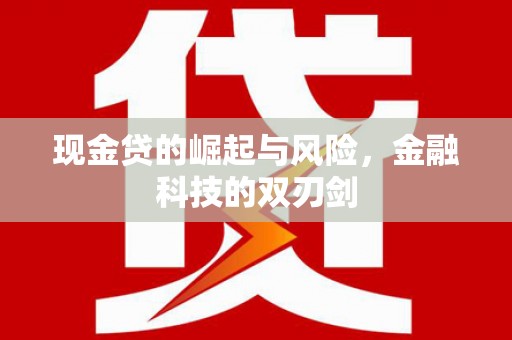 昭化现金贷的崛起与风险，金融科技的双刃剑