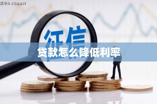 昭化贷款怎么降低利率